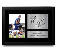 HWC Trading FR A4 Richarlison & Dominic Calvert-Lewin Everton Gifts Printed Signed Autograph Picture for Fans and Supporters - A4 Framed