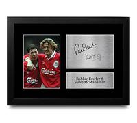 HWC Trading FR A4 Robbie Fowler Steve McManaman Liverpool Gifts Printed Signed Autograph Picture for Football Fans and Supporters - A4 Framed