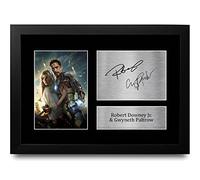 HWC Trading FR A4 Robert Downey Jr & Gwyneth Paltrow Iron Man Iron Man & Pepper Potts Gifts Printed Signed Autograph Picture for Movie Memorabilia Fans - A4 Framed