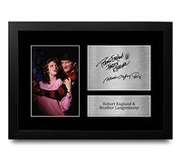 HWC Trading FR A4 Robert Englund & Heather Langenkamp Nightmare on Elm Street Gifts Printed Signed Autograph Picture for Movie Memorabilia Fans - A4 Framed