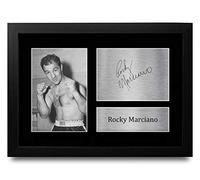 HWC Trading FR A4 Rocky Marciano Gifts Printed Signed Autograph Picture for Boxing Memorabilia Fans - A4 Framed
