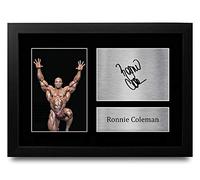 HWC Trading FR A4 Ronnie Coleman Mr Olympia Gifts Printed Signed Autograph Picture for Body Building Memorabilia Fans - A4 Framed