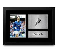 HWC Trading FR A4 Ryan Jack Rangers Gifts Printed Signed Autograph Picture for Football Fans and Supporters - A4 Framed