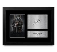 HWC Trading FR A4 Sean Bean Game of Thrones Gifts Printed Signed Autograph Picture for TV Show Fans - A4 Framed