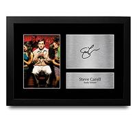 HWC Trading FR A4 Steve Carell 40 Year Old Virgin Gifts Printed Signed Autograph Picture for Movie Memorabilia Fans - A4 Framed
