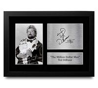 HWC Trading FR A4 Ted DiBiase The Million Dollar Man Gifts Printed Signed Autograph Picture for & WWF Memorabilia Fans - A4 Framed