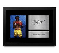 HWC Trading FR A4 Thomas Hearns Boxing Gifts Printed Signed Autograph Picture for Boxer Memorabilia Fans - A4 Framed