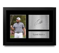 HWC Trading FR A4 Tyrrell Hatton Gifts Printed Signed Autograph Picture for Golf Memorabilia Fans - A4 Framed