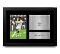 HWC Trading FR A4 Vinicius Junior Real Madrid Gifts Printed Signed Autograph Picture for Football Fans and Supporters - A4 Framed