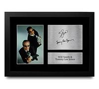 HWC Trading FR A4 Will Smith & Tommy Lee Jones Men in Black Gifts Printed Signed Autograph Picture for Movie Memorabilia Fans - A4 Framed