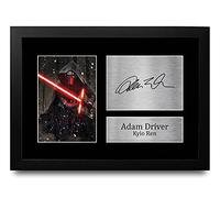 HWC Trading FR Adam Driver Gift Signed FRAMED A4 Printed Autograph Star Wars Gifts Kylo Ren Print Photo Picture Display