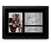 HWC Trading FR Bottom Gifts Rik Mayall Gifts and Ade Edmondson Signed FRAMED A4 Printed Autograph Eddie Richard Print Photo Picture Display