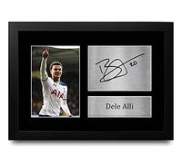 HWC Trading FR Dele Alli Gift Signed FRAMED A4 Printed Autograph Tottenham Hotspur Gifts Print Photo Picture Display