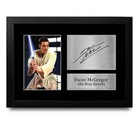 HWC Trading FR Ewan McGregor Gift Signed FRAMED A4 Printed Autograph Star Wars Gifts Obi-Wan Kenobi Print Photo Picture Display