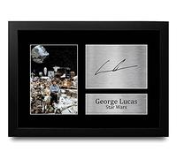 HWC Trading FR George Lucas Gift Signed FRAMED A4 Printed Autograph Gifts Creator Print Photo Picture Display