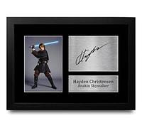 HWC Trading FR Hayden Christensen Gift Signed FRAMED A4 Printed Autograph Star Wars Gifts Anakin Skywalker Print Photo Picture Display