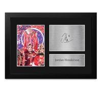 HWC Trading FR Jordan Henderson Gifts Printed Signed Autograph Picture for Fans and Supporters - A4 Framed
