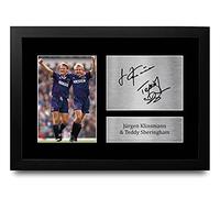 HWC Trading FR Jurgen Klinsmann & Teddy Sheringham Gift Signed FRAMED A4 Printed Autograph Tottenham Hotspur Gifts Photo Display