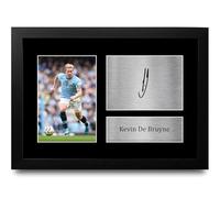 HWC Trading FR Kevin De Bruyne Gift Signed FRAMED A4 Printed Autograph Manchester City Gifts Print Photo Picture Display