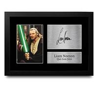 HWC Trading FR Liam Neeson Gift Signed FRAMED A4 Printed Autograph Star Wars Gifts Qui-Gon Jinn Print Photo Picture Display