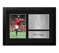 HWC Trading FR Paul Pogba Gift Signed FRAMED A4 Printed Autograph Gifts Print Photo Picture Display