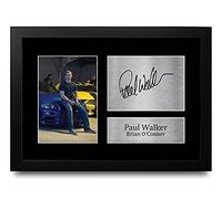 HWC Trading FR Paul Walker Gift Signed FRAMED A4 Printed Autograph Brian O'Conner Fast & Furious Gifts Print Photo Picture Display