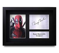 HWC Trading FR Ryan Reynolds Gift A4 Printed Autograph FRAMED Deadpool Gifts Print Photo Picture Display