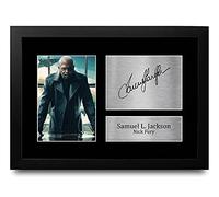 HWC Trading FR Samuel L. Jackson Gift Signed FRAMED A4 Printed Autograph Nick Fury The Avengers Gifts Print Photo Picture Display