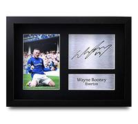HWC Trading FR Wayne Rooney Gift Signed FRAMED A4 Printed Autograph Everton Gifts Photo Display