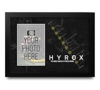 HWC Trading Framed A4 Customise with a Photo - HYROX The World Series of Fitness Racing Course Map Printed Picture Personalised Gift for Fitness Fans Runners Athletes