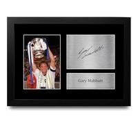 HWC Trading Gary Mabbutt Tottenham Hotspur Gifts Printed Signed Autograph Picture for Football Fans and Supporters - A4 Framed