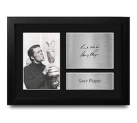 HWC Trading Gary Player Gifts Printed Signed Autograph Picture for Golf Memorabilia Fans - A4 Framed