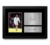 HWC Trading Gary Speed Bolton Wanderers Gifts Printed Signed Autograph Picture for Football Fans and Supporters - A4 Framed