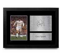 HWC Trading Gary Speed Leeds United Gifts Printed Signed Autograph Picture for Football Fans and Supporters - A4 Framed