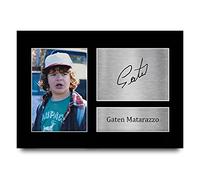 HWC Trading Gaten Matarazzo Strange Hawkins Thing Dustin Henderson Gifts Printed Signed Autograph Picture for TV Show Fans - A4
