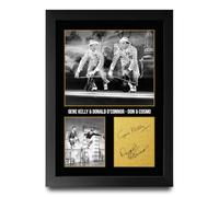 HWC Trading Gene Kelly & Donald O'Connor Singin' In the Rain Don & Cosmo Gifts Printed Signed Autograph Picture for Movie Memorabilia Fans - A4 Framed Print (ID-005961)