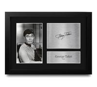 HWC Trading George Takei Star Trek Sulu Gifts Printed Signed Autograph Picture for Movie Memorabilia Fans - A4 Framed