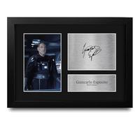 HWC Trading Giancarlo Esposito The Mandallorian Moff Gideon Gifts Printed Signed Autograph Picture for TV Show Fans - A4 Framed