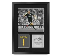 HWC Trading Gianluigi Buffon Juventus Gifts Printed Signed Autograph Picture for Football Fans and Supporters - A3 Portrait Framed