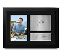HWC Trading Gino D'Acampo Gifts Printed Signed Autograph Picture for Master Chef and Culinary Fans - A4 Framed