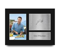HWC Trading Gino D'Acampo Gifts Printed Signed Autograph Picture for Master Chef and Culinary Fans - A4