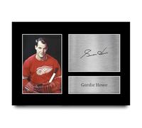 HWC Trading Gordie Howe Detroit Red Wings Gifts Printed Signed Autograph Picture for Ice Hockey Fans - A4
