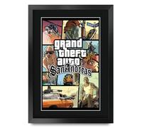 HWC Trading Grand Theft Auto San Andreas Gifts Printed Signed Autograph Picture for Video Game Fans and Gamers - A3 Framed