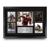 HWC Trading Grant Gustin Flash Gifts Printed Signed Autograph Presentation Photo Montage Display for TV Show Fans - A3 Framed