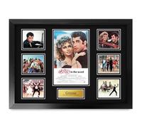 HWC Trading Grease 1 Olivia Newton John, John Travolta Gifts Printed Signed Autograph Picture for Movie Memorabilia Fans - A2 Framed