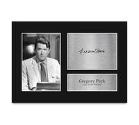 HWC Trading Gregory Peck The Guns of Navarone Gifts Printed Signed Autograph Picture for Movie Memorabilia Fans - A4 (ID-009736)