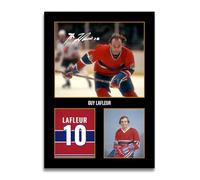 HWC Trading Guy Lafleur Ice Hockey Signed Autograph A4 Print Poster Gift | Printed Replica Autographs, Heavyweight Card, Fits Any Standard Frame, Supplied Flat, Memorabilia Gift