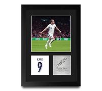 HWC Trading Harry Kane England Gifts Printed Signed Autograph Picture for Football Fans and Supporters - A4 Portrait Framed