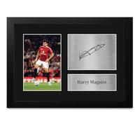 HWC Trading Harry Maguire Gifts Printed Signed Autograph Picture for Fans and Supporters - A4 Framed