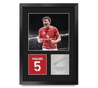 HWC Trading Harry Maguire Gifts Printed Signed Autograph Picture for Football Fans and Supporters - A3 Portrait Framed